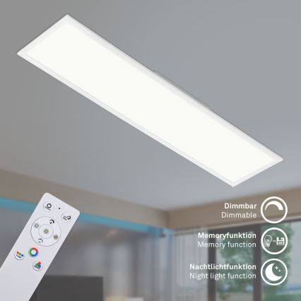 Brilo - LED RGBW Stmievateľné stropné svietidlo SLIM LED/40W/230V 3000-6500K + diaľkové ovládanie