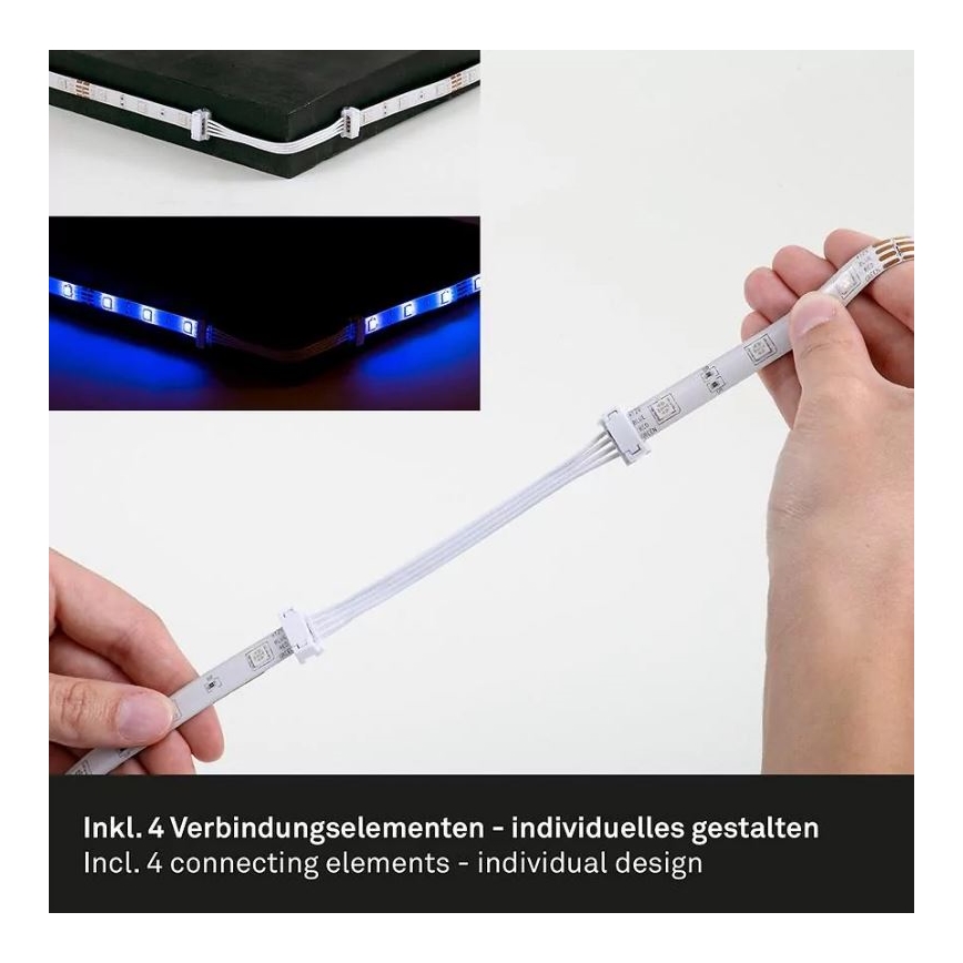 Brilo - LED RGBW Stmievateľný pásik 6,5m LED/22W/230V + diaľkové ovládanie