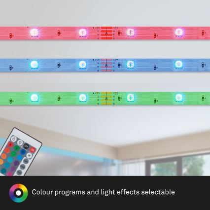 Brilo - LED RGBW Stmievateľný pásik MUSIC 6,6m LED/7,5W/USB Wi-Fi Tuya