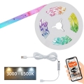 Brilo - LED RGBW Stmievateľný pásik MUSIC 6,6m LED/7,5W/USB Wi-Fi Tuya