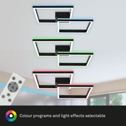 Brilo - LED RGBW Stmievateľný prisadený luster FRAME 2xLED/17W/230V 2700-6500K + diaľkové ovládanie