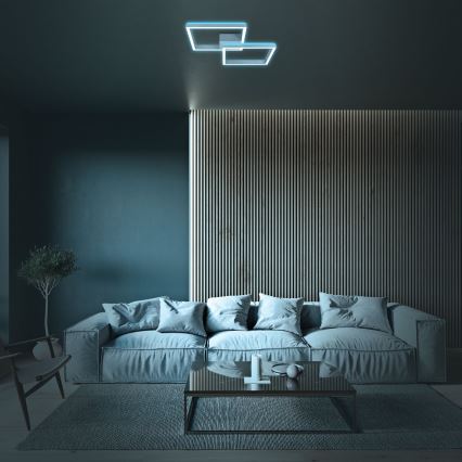 Brilo - LED RGBW Stmievateľný prisadený luster FRAME 2xLED/17W/230V 2700-6500K + diaľkové ovládanie