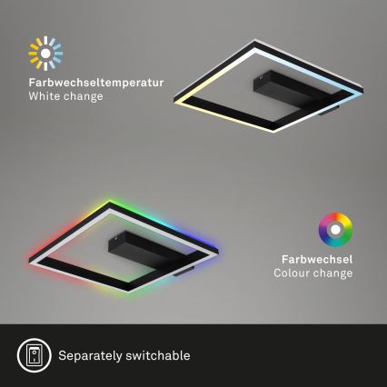 Brilo - LED RGBW Stmievateľný prisadený luster FRAME LED/18W/230V 2700-6500K + diaľkové ovládanie