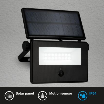 Brilo - LED solárny reflektor s čidlom LED/5W/5,5V IP54 1200 mAh