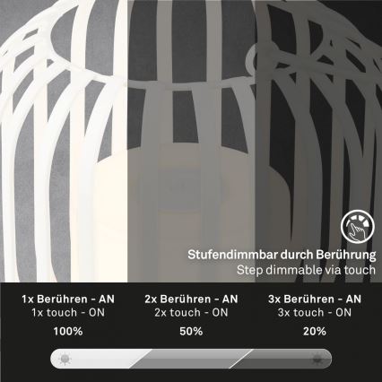 Brilo - LED Stmievateľná nabíjacia vonkajšia stolná lampa LED/2W/5V IP44 biela