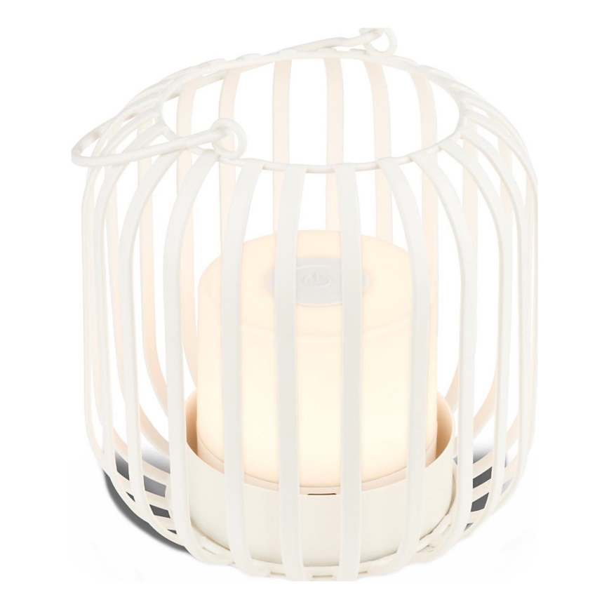 Brilo - LED Stmievateľná nabíjacia vonkajšia stolná lampa LED/2W/5V IP44 biela