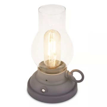 Brilo - LED stmievateľná vonkajšia nabíjacia stolová lampa KANEA LED/1,5W/5V IP44 1200 mAh antracit