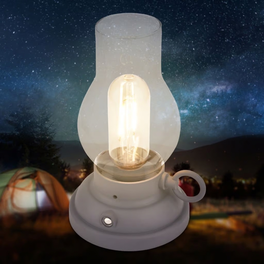 Brilo - LED stmievateľná vonkajšia nabíjacia stolová lampa KANEA LED/1,5W/5V IP44 1200 mAh antracit