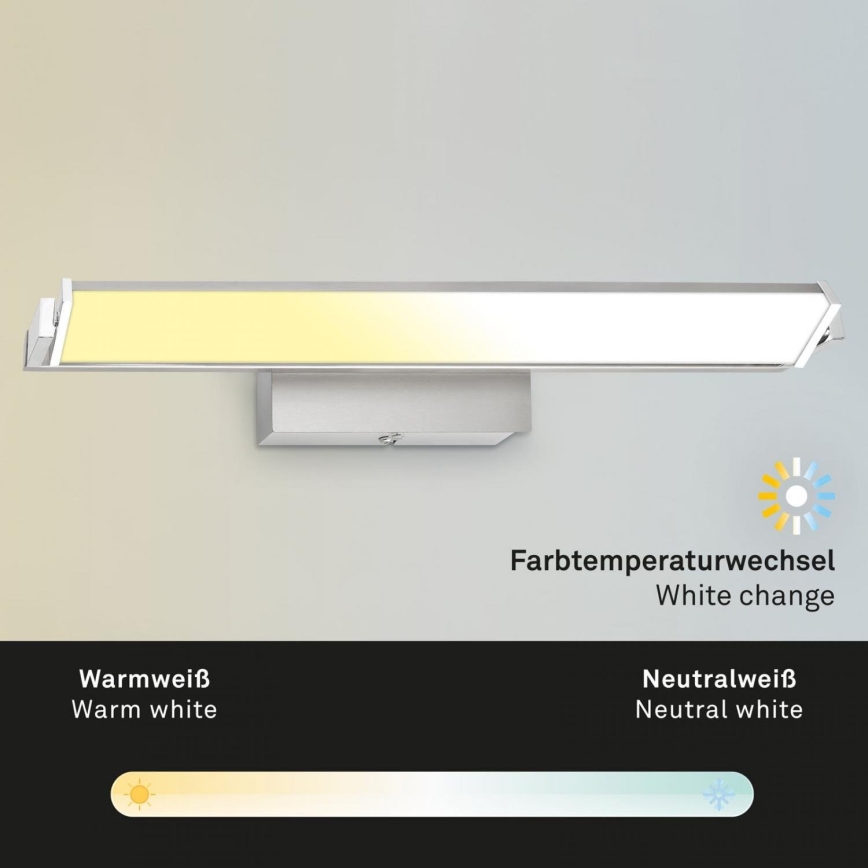 Brilo - LED Stmievateľné nástenné svietidlo LED/18W/230V 2700-4000K strieborná