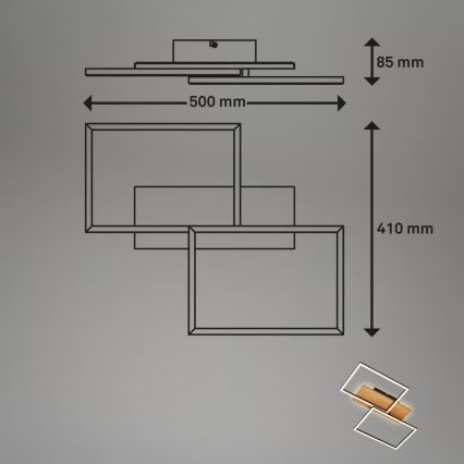 Brilo - LED stmievateľné stropné svietidlo CORNICE LED/30W/230V 3000K