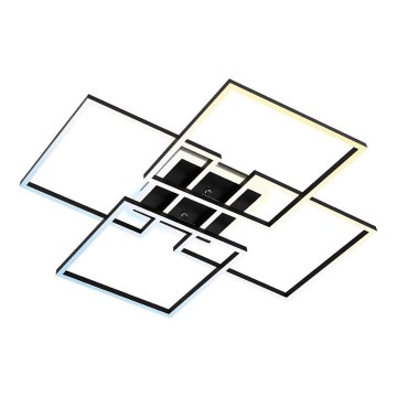 Brilo - LED Stmievateľné stropné svietidlo FRAME LED/50W/230V 2700-6500K 72,4x72,4cm čierna Wi-Fi Tuya + diaľkové ovládanie
