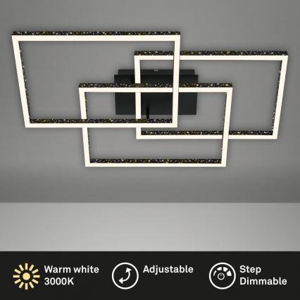 Brilo - LED Stmievateľné stropné svietidlo FRAME LED/57W/230V 3000K čierna