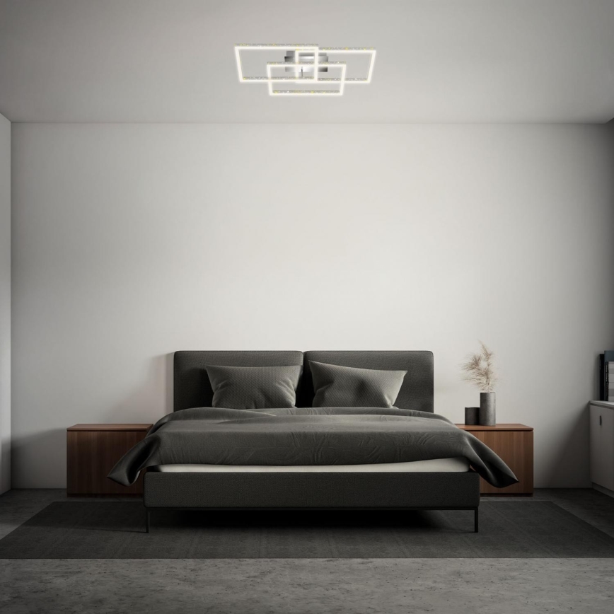 Brilo - LED Stmievateľné stropné svietidlo FRAME LED/57W/230V 3000K matný chróm