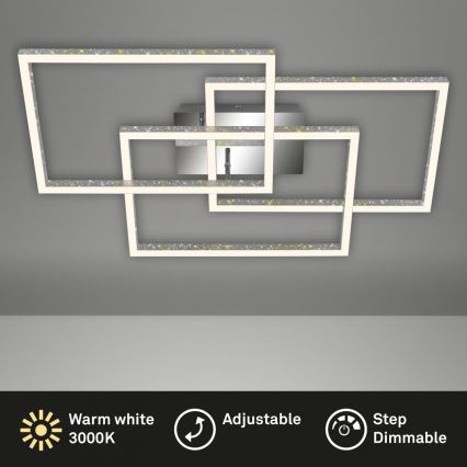 Brilo - LED Stmievateľné stropné svietidlo FRAME LED/57W/230V 3000K matný chróm