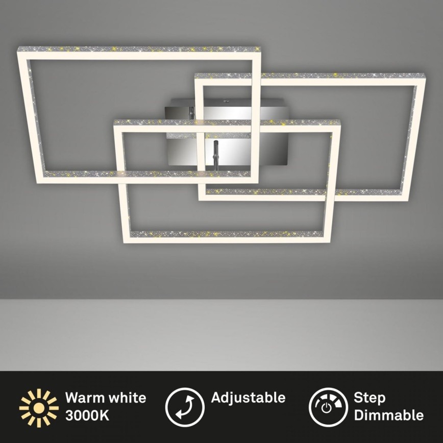 Brilo - LED Stmievateľné stropné svietidlo FRAME LED/57W/230V 3000K matný chróm