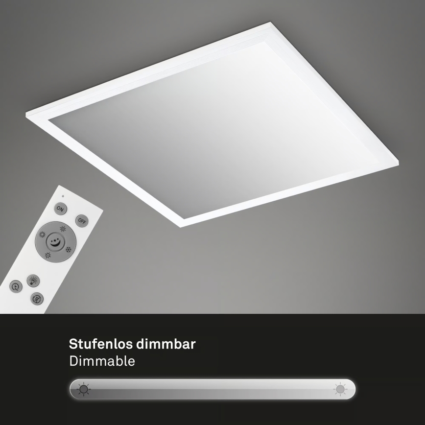 Brilo - LED stmievateľné stropné svietidlo LED/21W/230V 3000-6500K 38x38 cm biela + diaľkové ovládanie