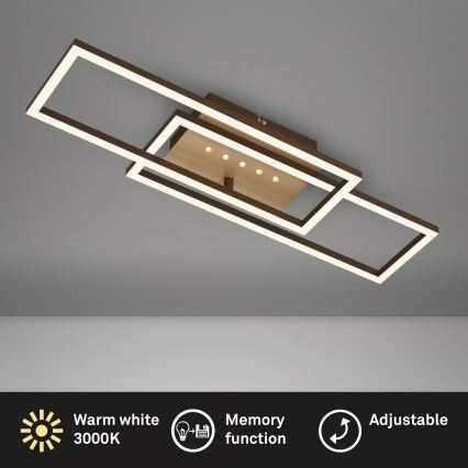 Brilo - LED Stmievateľné stropné svietidlo LED/30W/230V 3000K hnedá