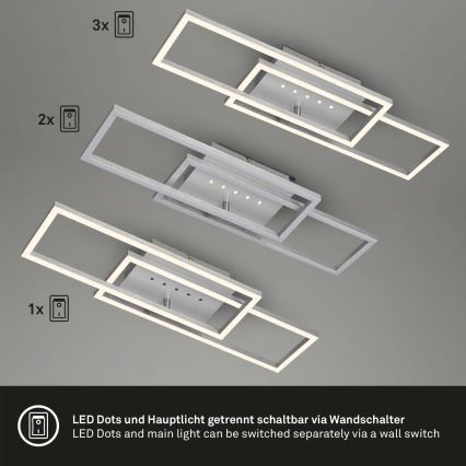 Brilo - LED stmievateľné stropné svietidlo LED/30W/230V 3000K matný chróm