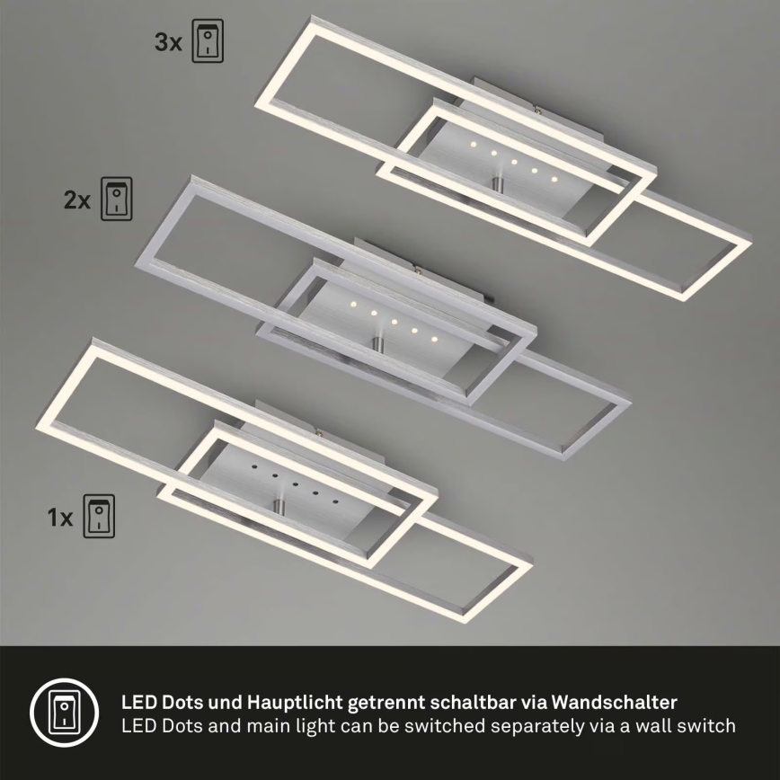 Brilo - LED stmievateľné stropné svietidlo LED/30W/230V 3000K matný chróm