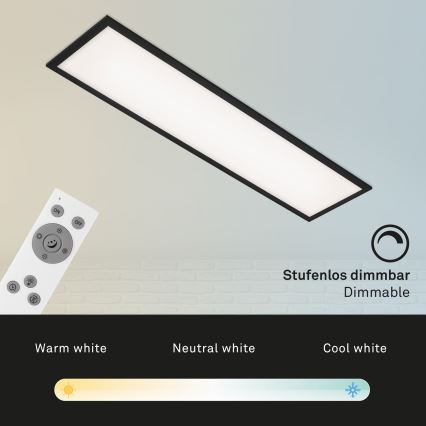 Brilo - LED Stmievateľné stropné svietidlo PIATTO LED/24W/230V 3000-6500K 100x25 cm + diaľkové ovládanie