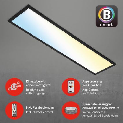 Brilo - LED Stmievateľné stropné svietidlo PIATTO LED/28W/230V 3000-6500K Wi-Fi Tuya + diaľkové ovládanie