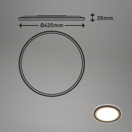 Brilo - LED Stmievateľné stropné svietidlo SLIM LED/22W/230V 2700-6500K + diaľkové ovládanie