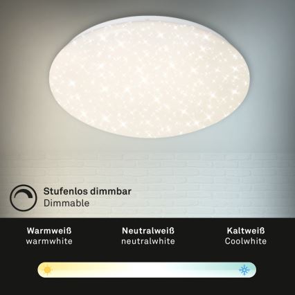 Brilo - LED Stmievateľné stropné svietidlo STARRY SKY LED/22W/230V 3000-6000K + diaľkové ovládanie