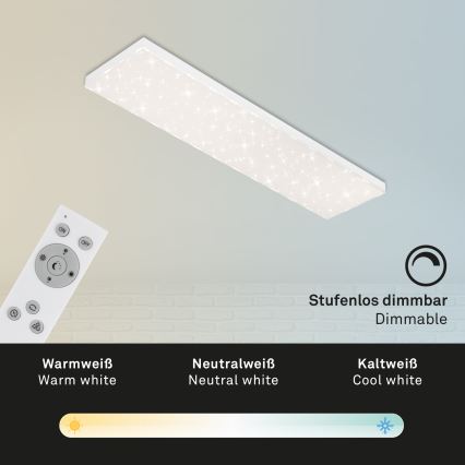 Brilo - LED Stmievateľné stropné svietidlo STARRY SKY LED/24W/230V 3000-6500K + diaľkové ovládanie