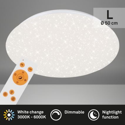 Brilo - LED Stmievateľné stropné svietidlo STARRY SKY LED/40W/230V 3000-6000K + diaľkové ovládanie