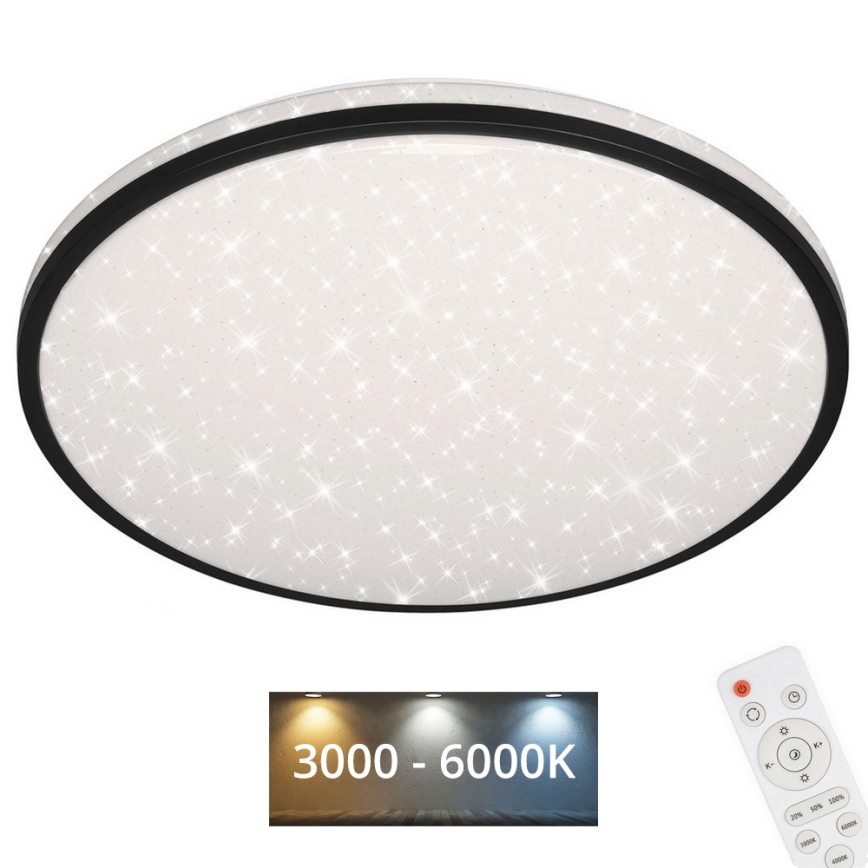 Brilo - LED Stmievateľné stropné svietidlo STARRY SKY LED/48W/230V 3000-6000K + diaľkové ovládanie