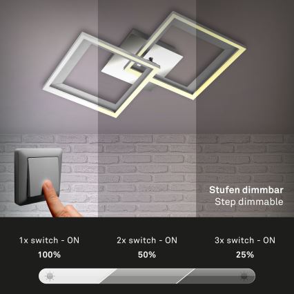 Brilo - LED Stmievateľný prisadený luster FRAME 2xLED/11W/230V