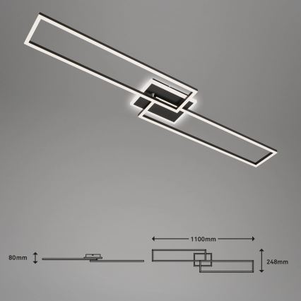 Brilo - LED Stmievateľný prisadený luster FRAME 2xLED/20W/230V 2700-6500K + dálkové ovládán