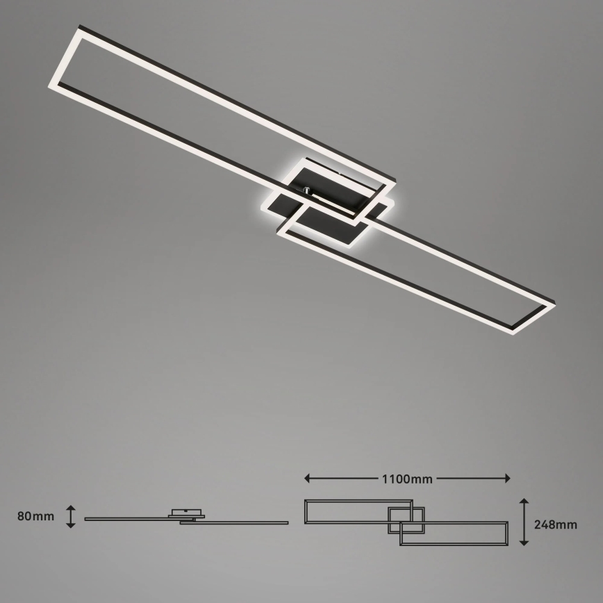 Brilo - LED Stmievateľný prisadený luster FRAME 2xLED/20W/230V 2700-6500K + dálkové ovládán