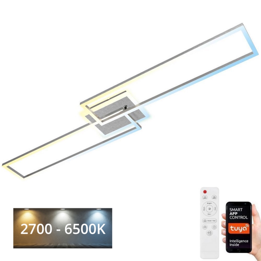 Brilo - LED Stmievateľný prisadený luster FRAME 2xLED/20W/230V 2700-6500K Wi-Fi Tuya + diaľkové ovládanie