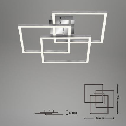 Brilo - LED Stmievateľný prisadený luster FRAME LED/40W/230V 2700-5000K Wi-Fi Tuya + diaľkové ovládanie