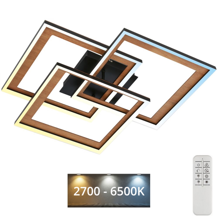 Brilo - LED Stmievateľný prisadený luster FRAME LED/45W/230V 2700-6500K + diaľkové ovládanie