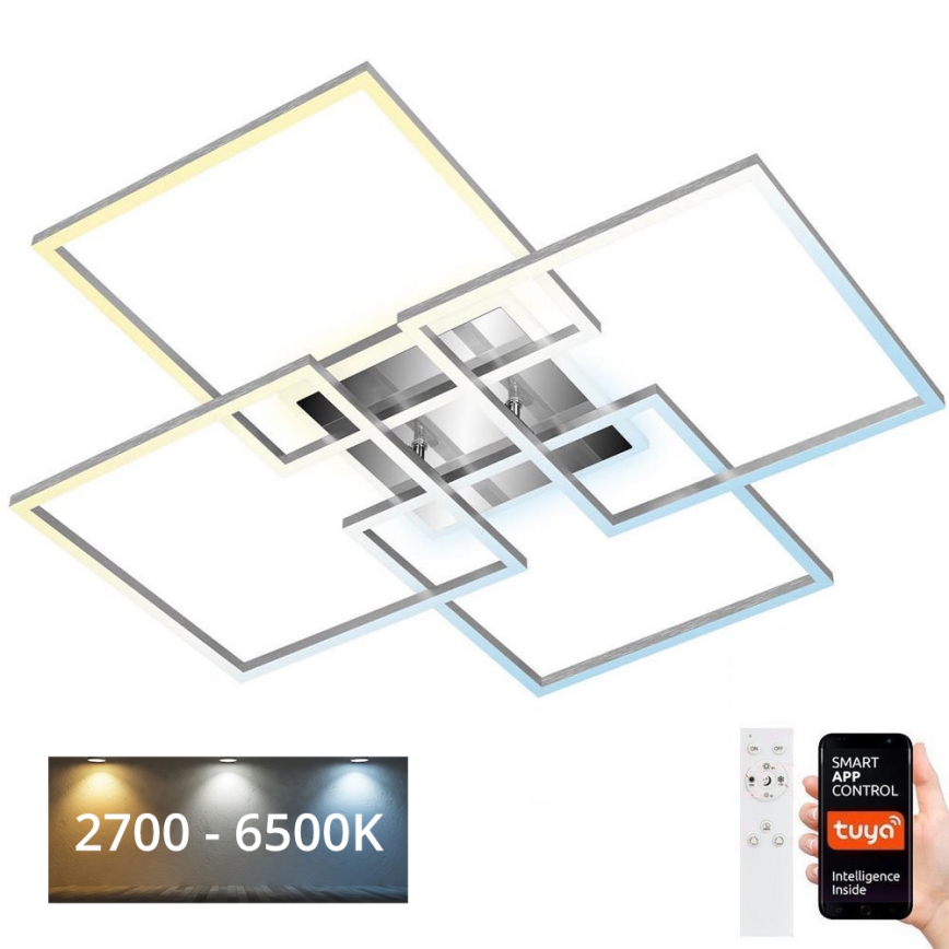 Brilo - LED Stmievateľný prisadený luster FRAME LED/50W/230V 2700-6500K Wi-Fi Tuya + diaľkové ovládanie