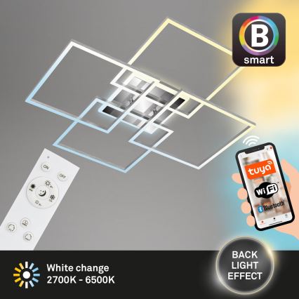 Brilo - LED Stmievateľný prisadený luster FRAME LED/50W/230V 2700-6500K Wi-Fi Tuya + diaľkové ovládanie