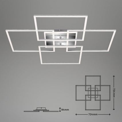 Brilo - LED Stmievateľný prisadený luster FRAME LED/50W/230V 2700-6500K Wi-Fi Tuya + diaľkové ovládanie