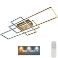 Brilo - LED Stmievateľný prisadený luster FRAME LED/51W/230V 2700-5000K hnedá/zlatá + diaľkové ovládanie