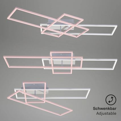 Brilo - LED Stmievateľný prisadený luster FRAME LED/51W/230V 2700-5000K matný chróm + diaľkové ovládanie