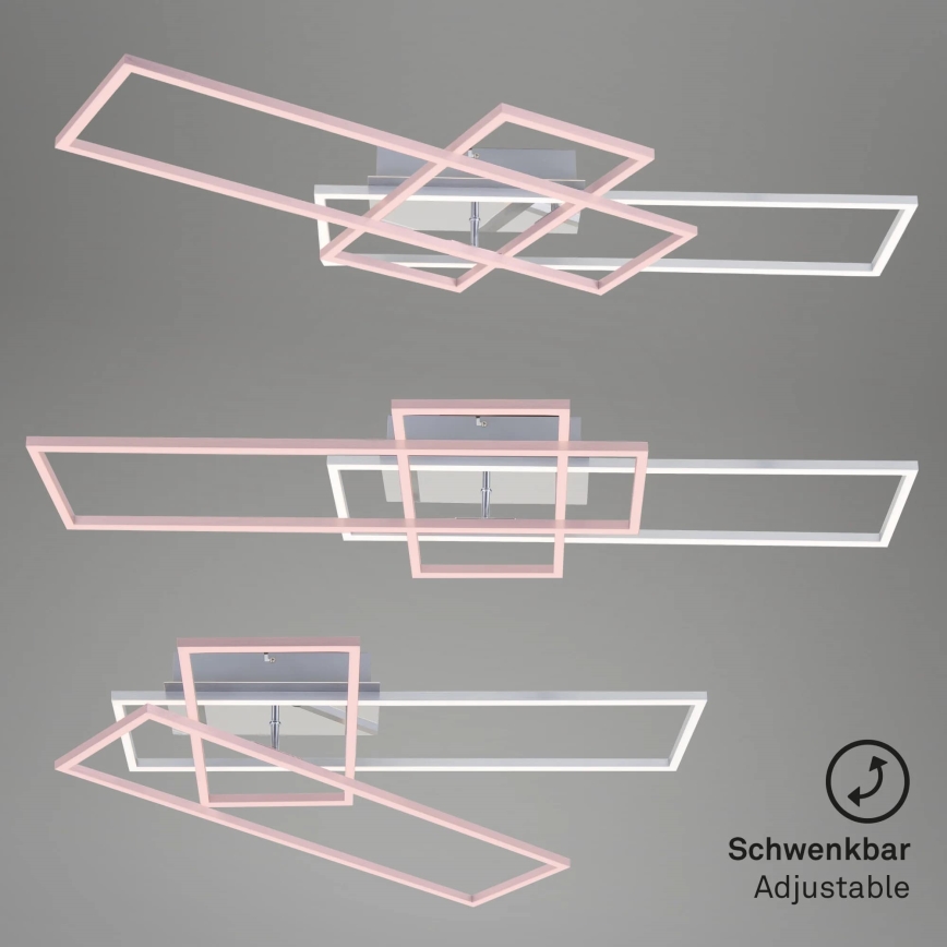 Brilo - LED Stmievateľný prisadený luster FRAME LED/51W/230V 2700-5000K matný chróm + diaľkové ovládanie