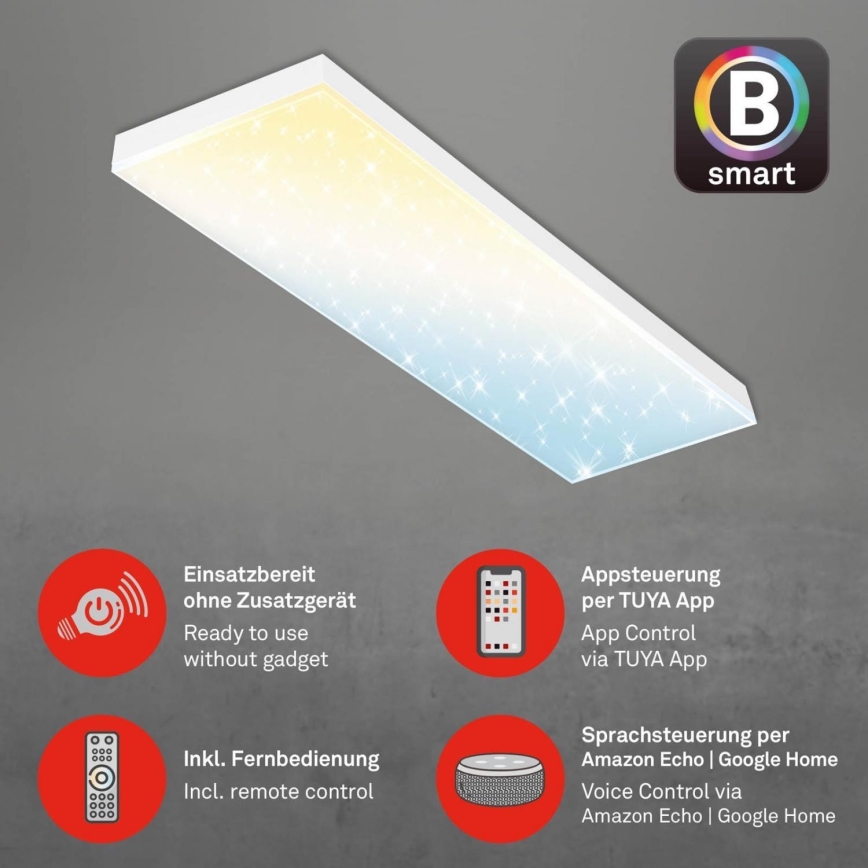Brilo - LED Stmievateľný prisadený panel FRAMELESS LED/28W/230V 3000-6500K Wi-Fi Tuya + diaľkové ovládanie