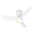 Brilo - LED stmievateľný stropný ventilátor LUFITO LED/15W/230V 3000/4000/6000K biela + diaľkové ovládanie