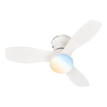 Brilo - LED Stmievateľný stropný ventilátor PAN LED/15W/230V 3000-6500K biela + diaľkové ovládanie