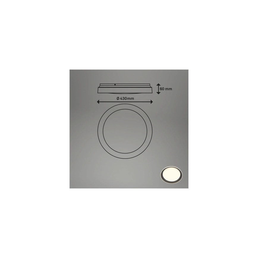 Brilo - LED stropné svietidlo IJUS LED/24W/230V 3000K Ø 43 cm