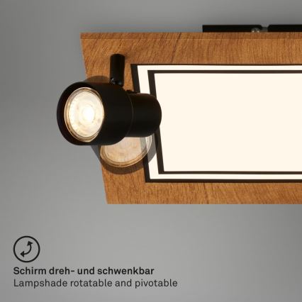 Brilo - LED Stropné svietidlo LED/12W/230V + 2xGU10/9W 3000K