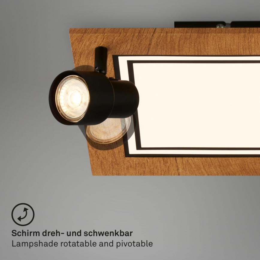 Brilo - LED Stropné svietidlo LED/12W/230V + 2xGU10/9W 3000K