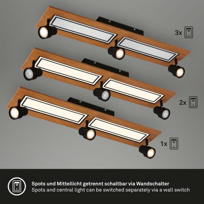 Brilo - LED Stropné svietidlo LED/24W/230V + 3xGU10/9W 3000K