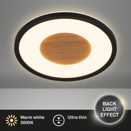 Brilo - LED stropné svietidlo SUFIT WOOD LED/18W/230V 3000K pr. 29 cm